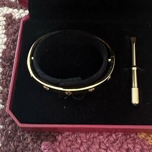 Petite gold screw bracelet